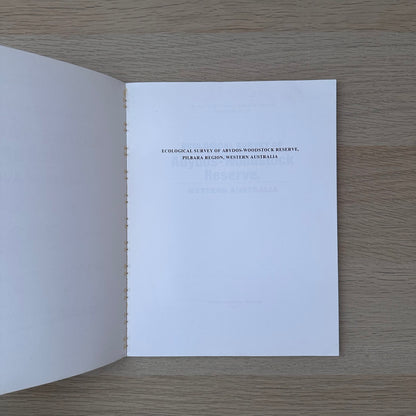 Ecological Survey of Abydos-Woodstock Reserve, Western Australia