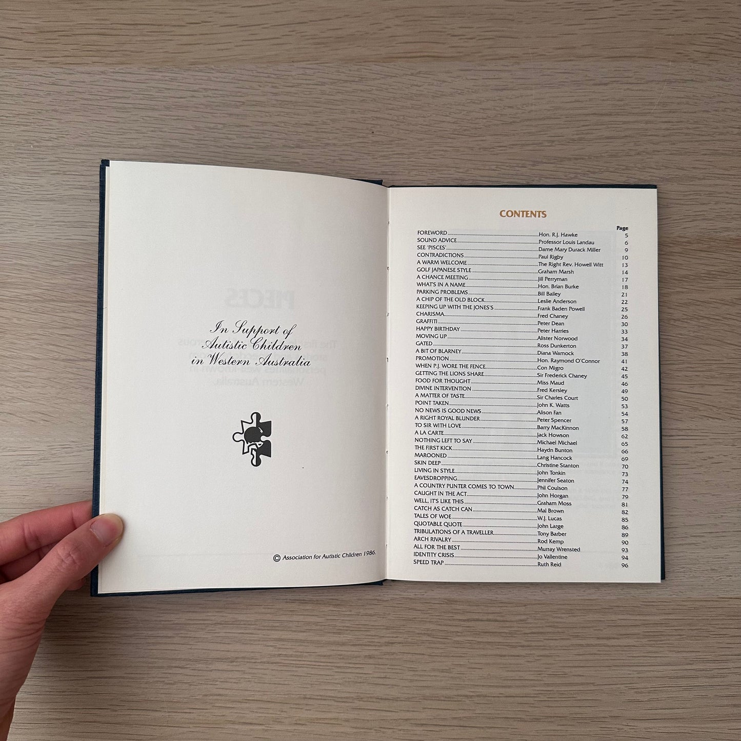 Pieces | 1986 | Humerous Stories Personalities in Western Australia