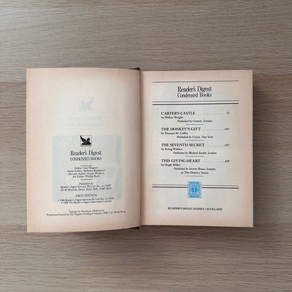 Readers Digest Condensed Books | 1986 | Hardcover | Geraldine Harris, Beryl McEwan, Irving Wallace, Liz Gilmore