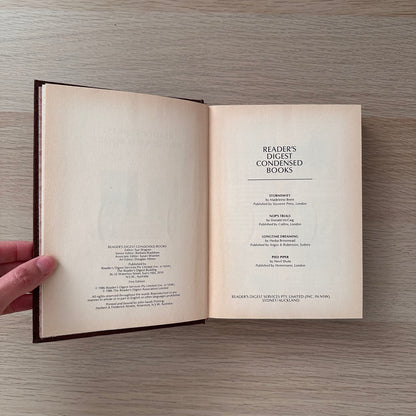 Readers Digest Condensed Books | 1986 | Hardcover | Madeleine Brent, Donald McCaig, Evelyn Anthony, Nevil Shute