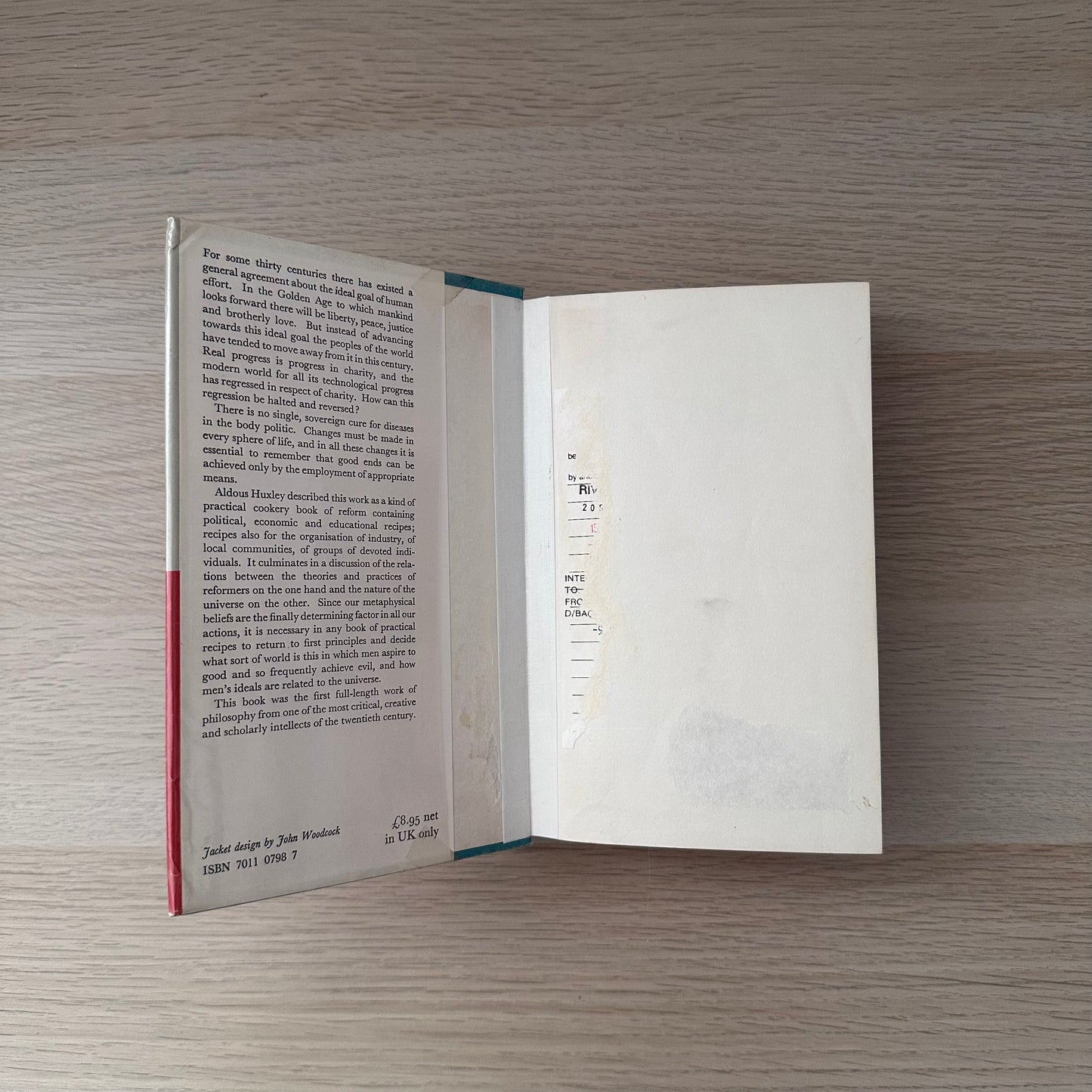 The Collected Works of Aldous Huxley | Ends and Means | 1980 | Ex-Library