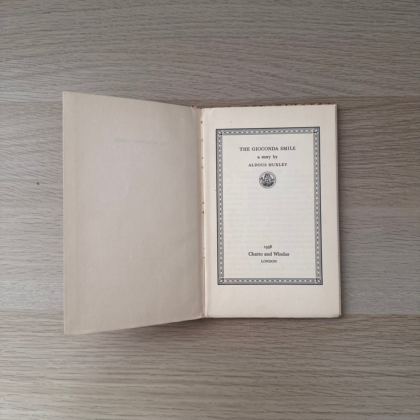 The Gioconda Smile | Zodiac Books | 1938 | Aldous Huxley