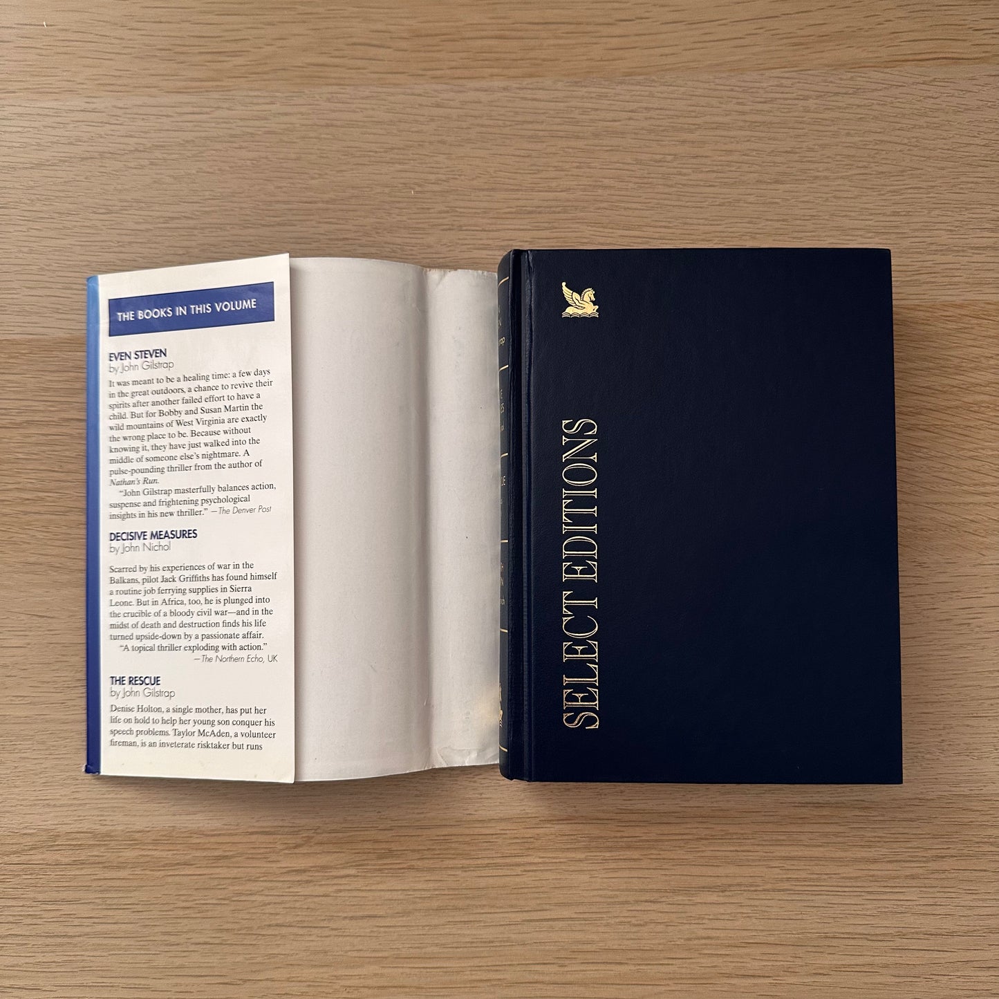 Readers Digest | Select Editions | 2001 | John Gilstrap | John Nichol | Nicholas Sparks | Nicci French